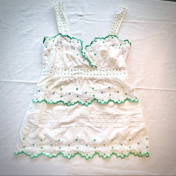 Anthropologie Lu Lu Lamé tiered-front strapped top - Picture 1 of 10